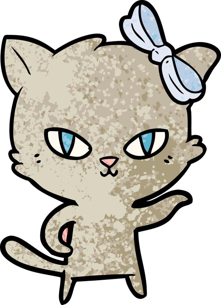 cute cartoon cat vector