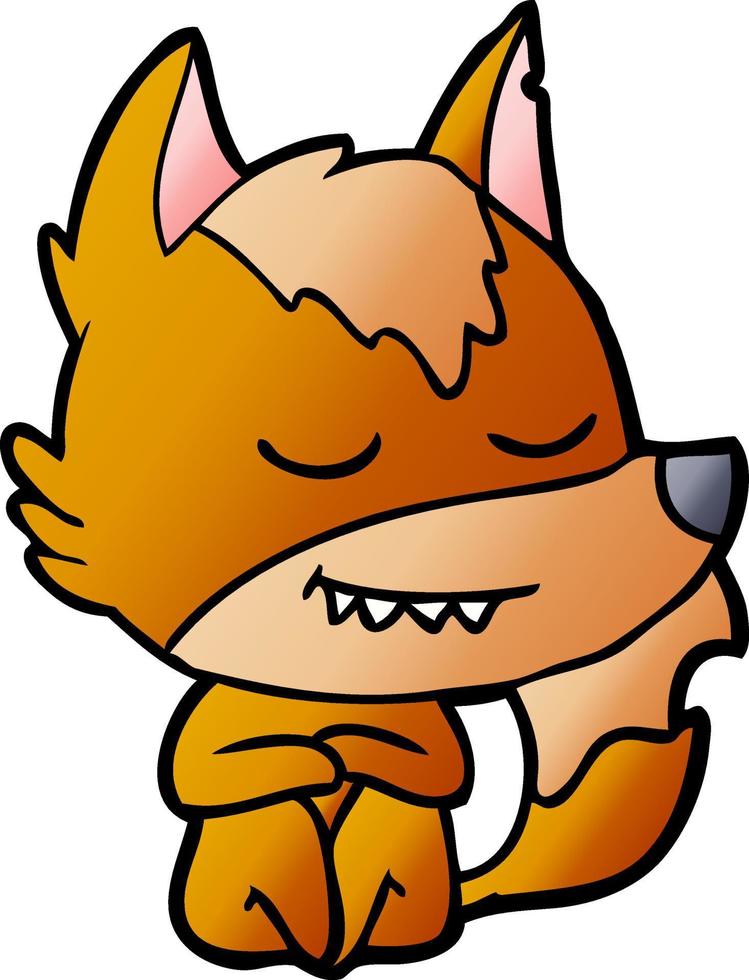 fox cartoon character vector