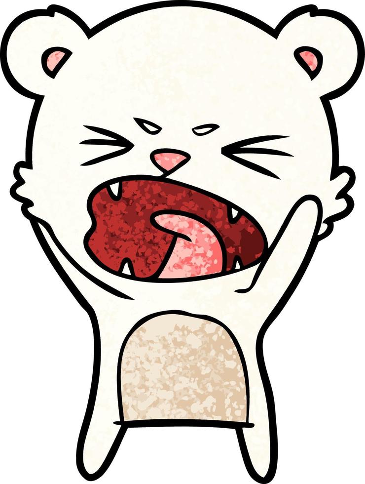 angry polar bear cartoon vector