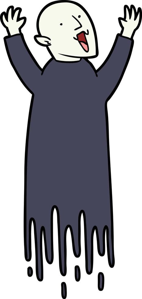 spooky cartoon vampire vector