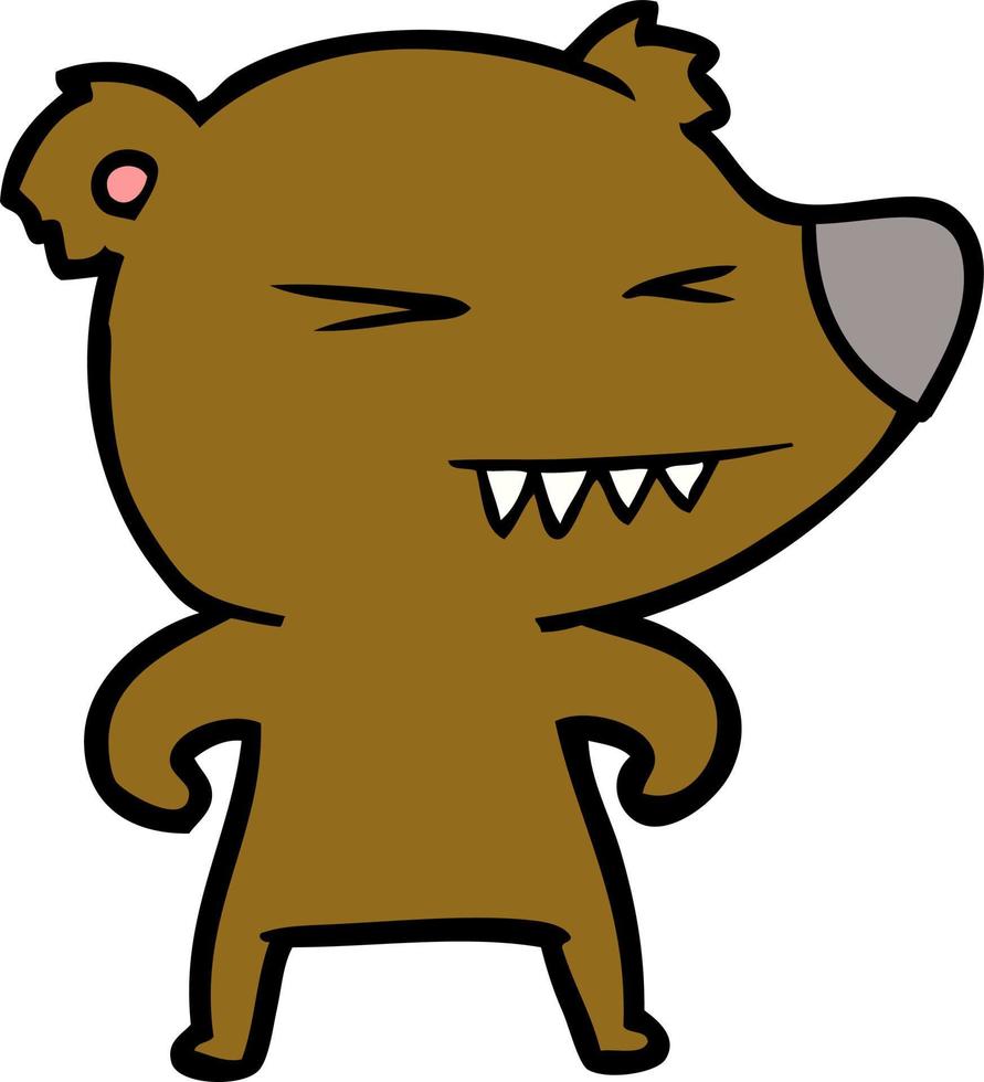 personaje de dibujos animados de oso vector