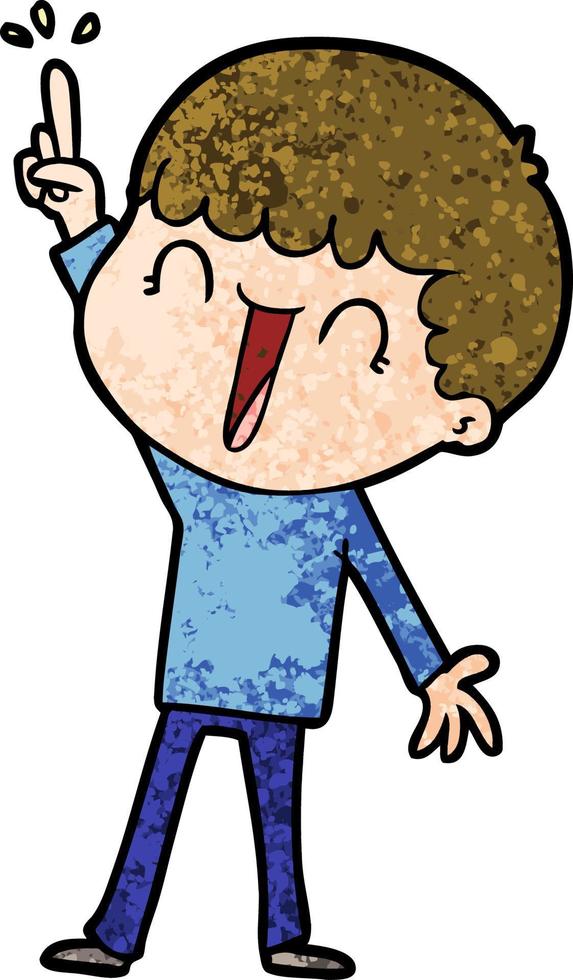 cartoon man with great idea vector