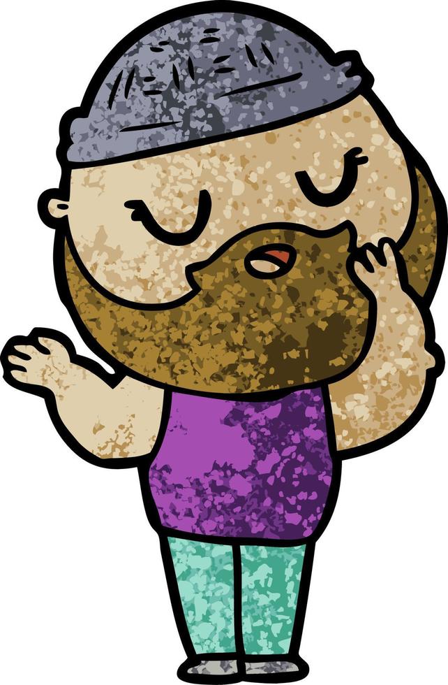 cartoon man with beard vector