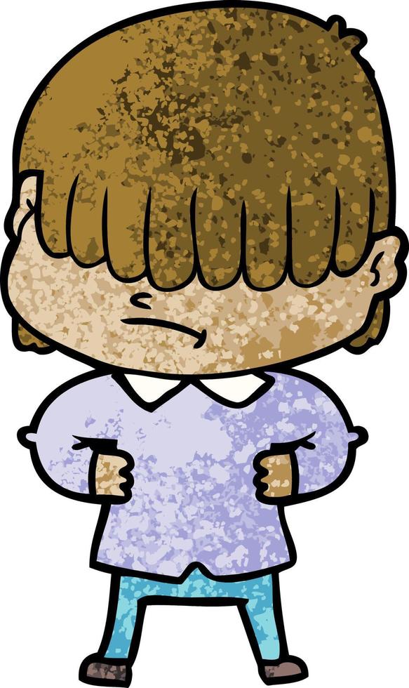 cartoon boy with untidy hair vector