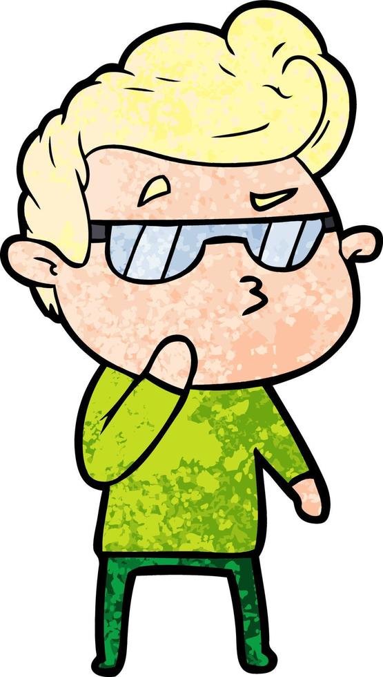 cartoon cool guy vector