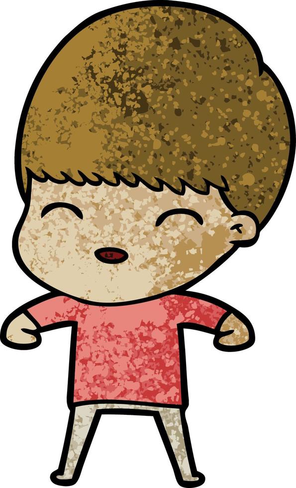 niño feliz de dibujos animados vector