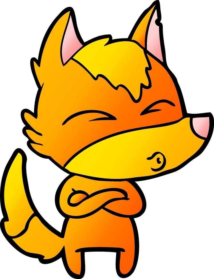 fox cartoon character vector