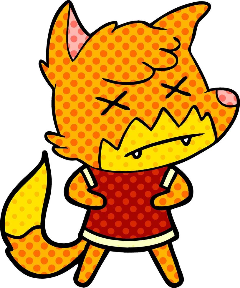 fox cartoon character vector