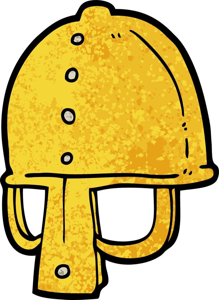 cartoon medieval helmet vector