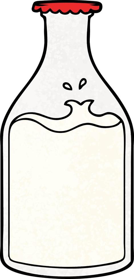 cartoon milk bottle vector