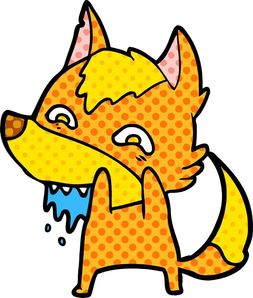 fox cartoon character vector