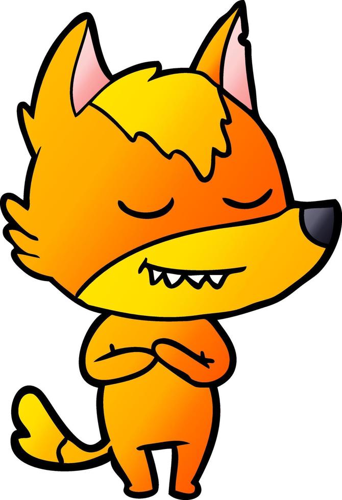 fox cartoon character vector