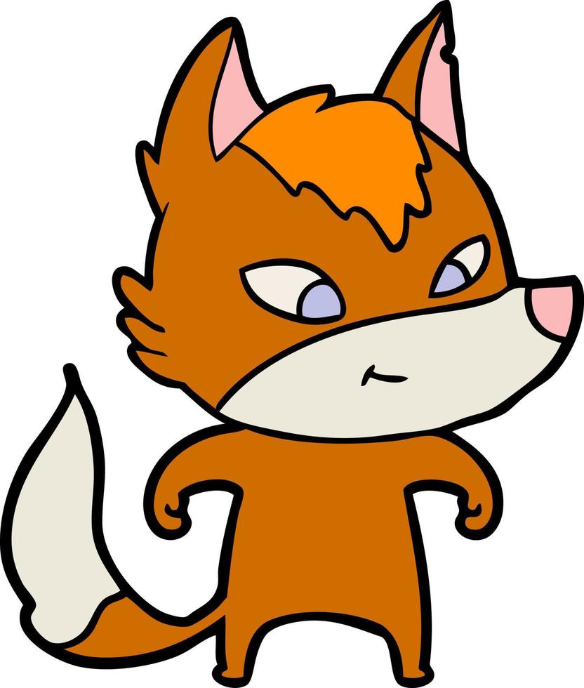 fox cartoon character vector