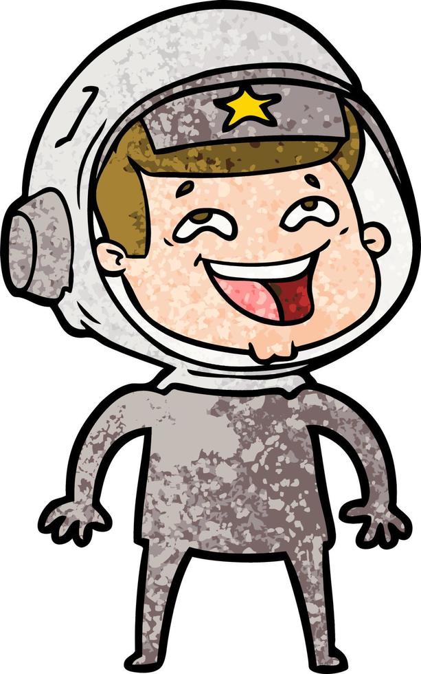 caricatura, reír, astronauta vector