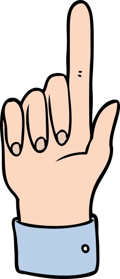 cartoon pointing hand vector