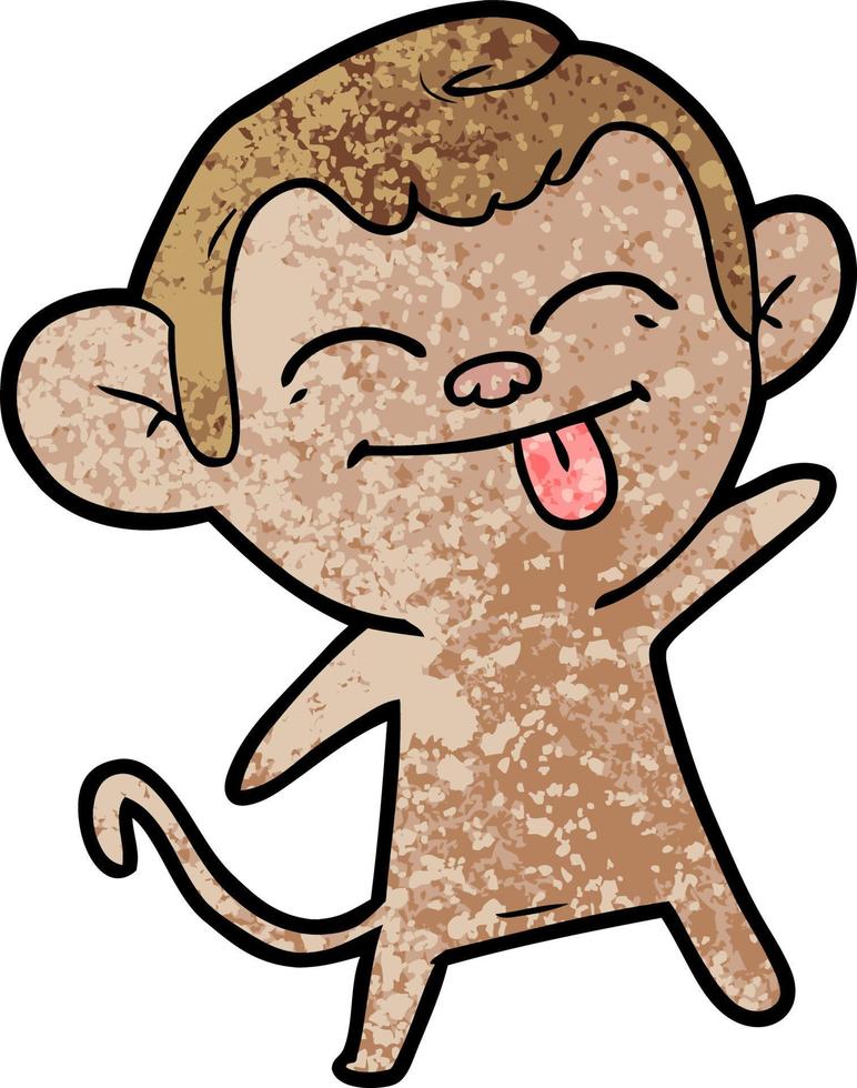 funny cartoon monkey vector