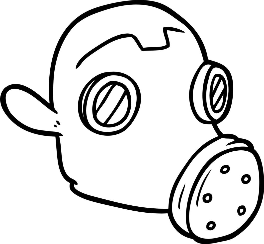 cartoon gas mask vector