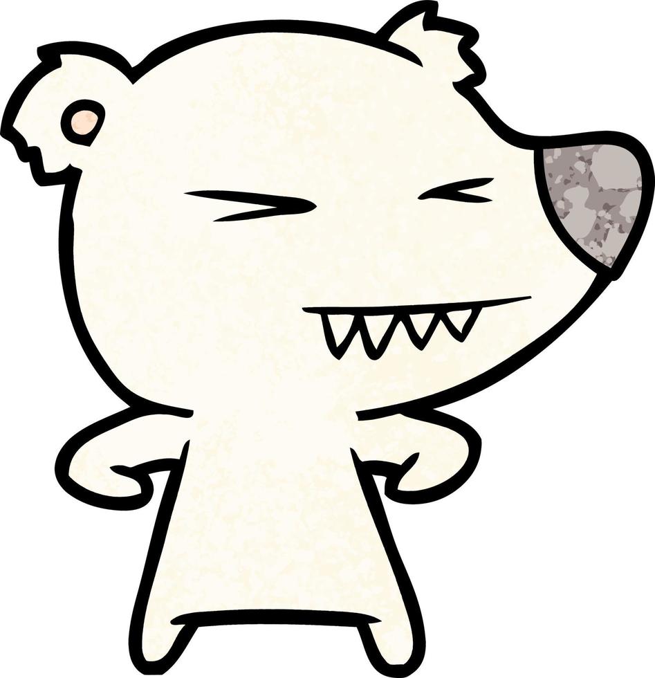 angry polar bear cartoon vector