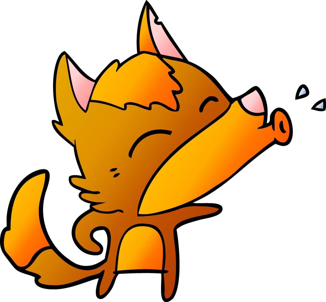 fox cartoon character vector