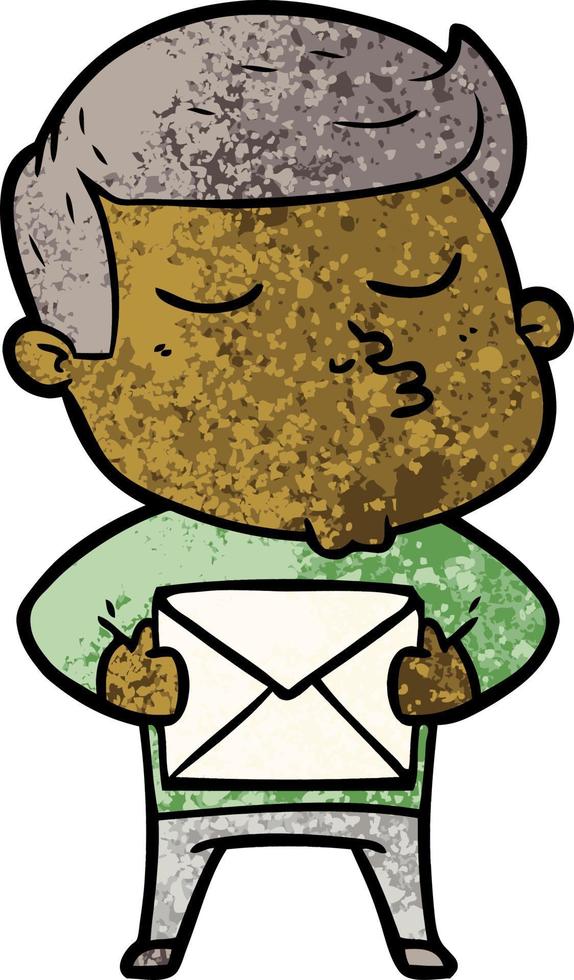 cartoon model guy pouting vector