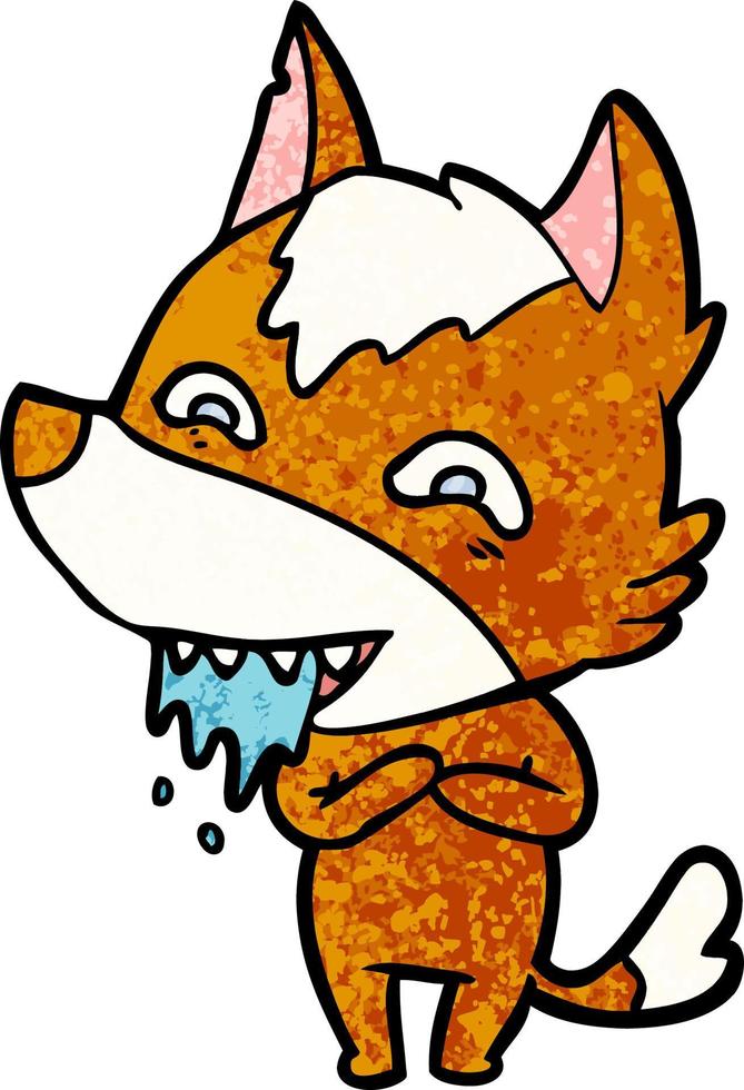 fox cartoon character vector