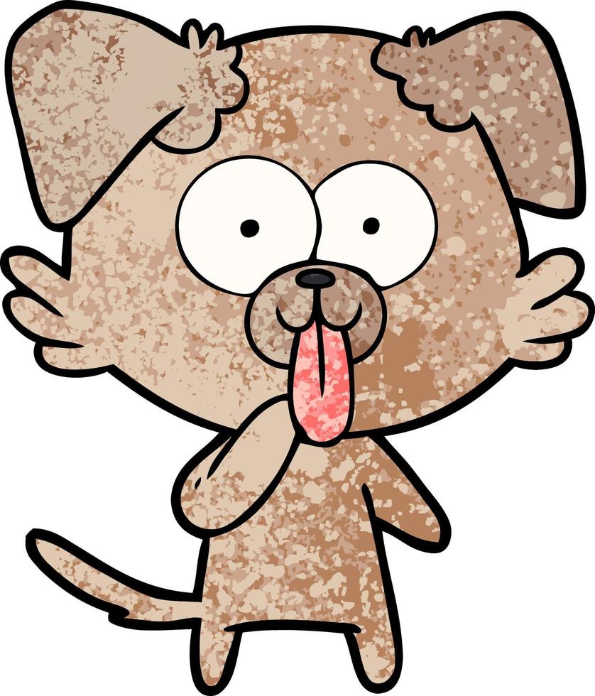 perro de dibujos animados con la lengua fuera vector