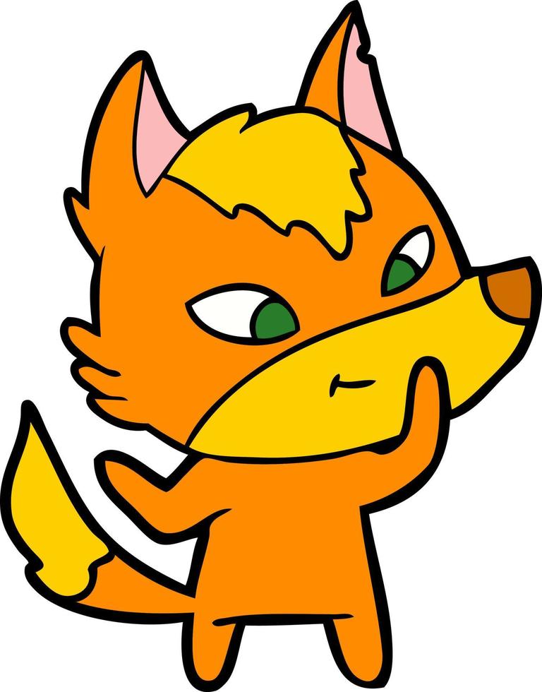 fox cartoon character vector