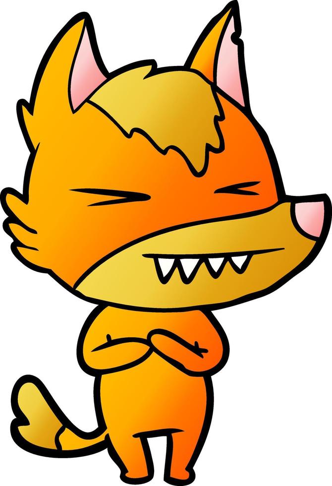 fox cartoon character vector