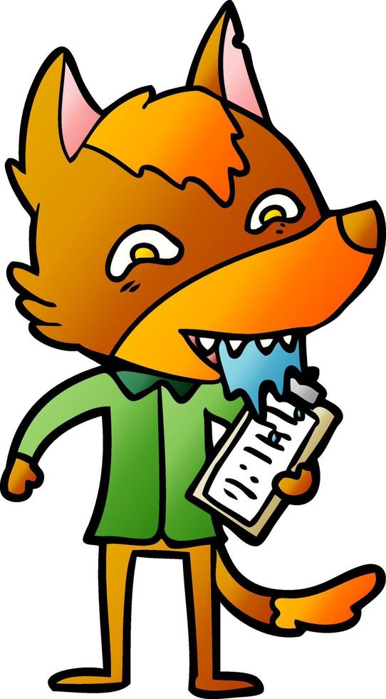 fox cartoon character vector