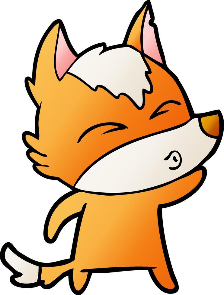 fox cartoon character vector