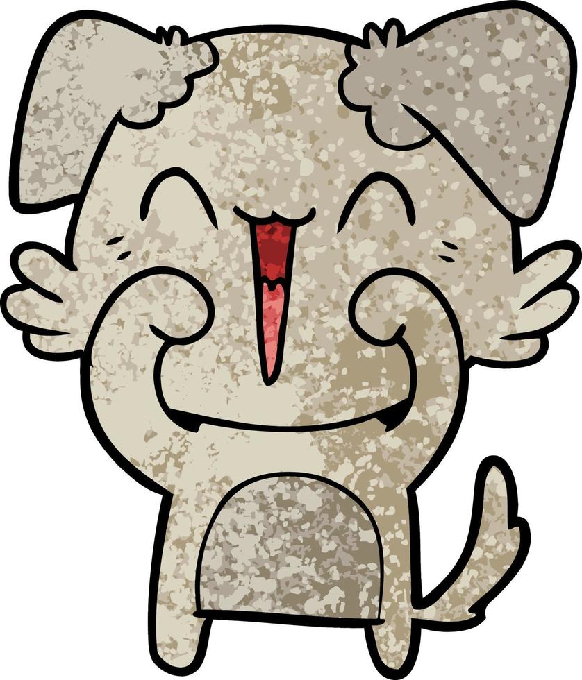 happy little dog cartoon vector