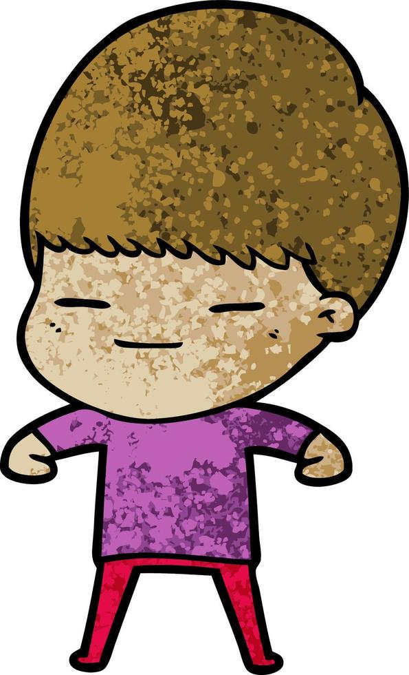 niño presumido de dibujos animados vector