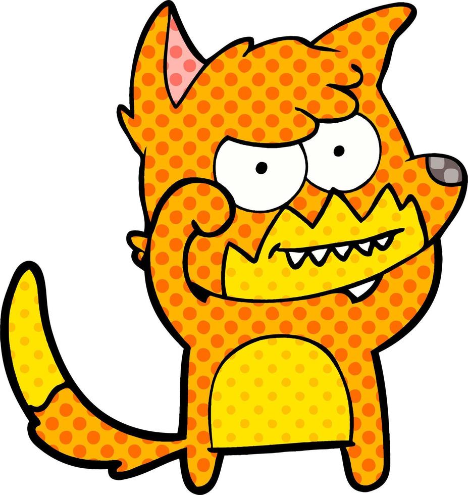 fox cartoon character vector