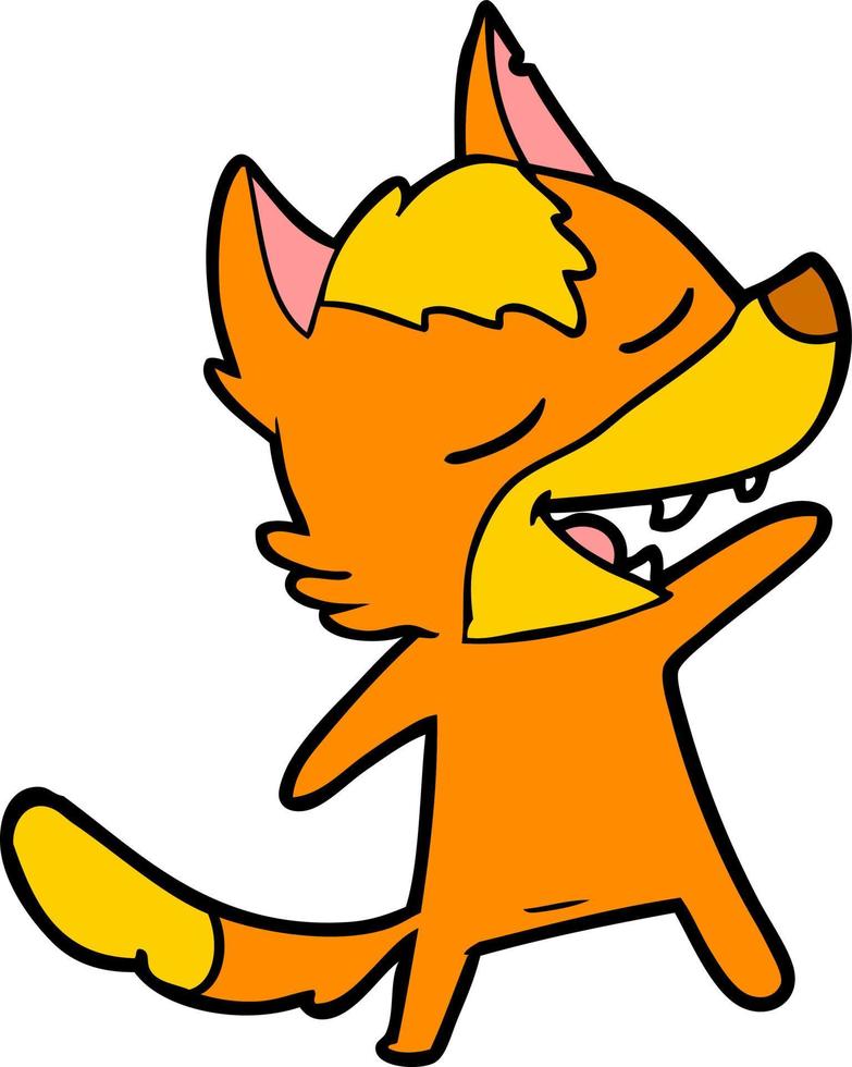 fox cartoon character vector