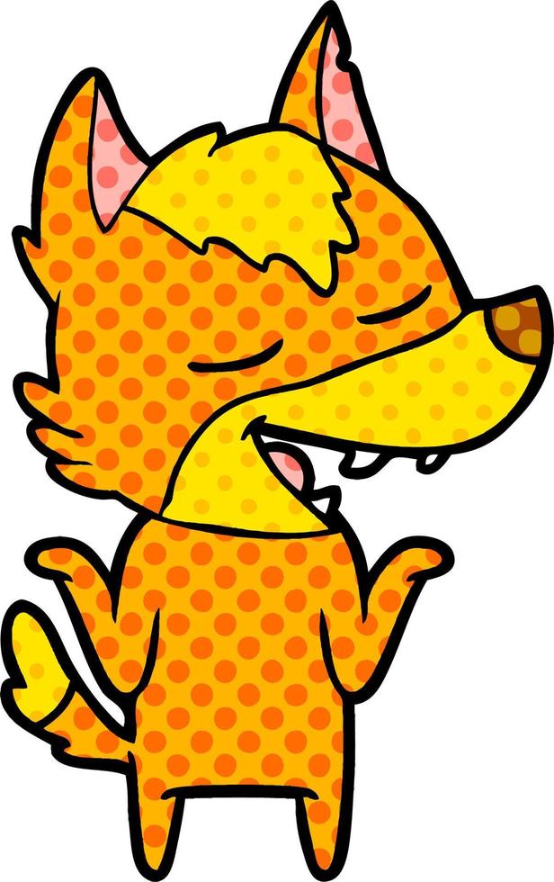 fox cartoon character vector
