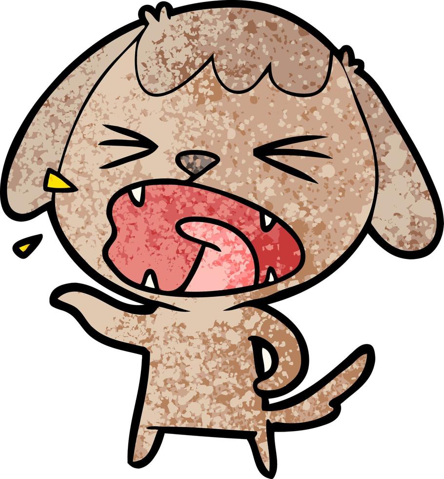 cute cartoon dog barking vector