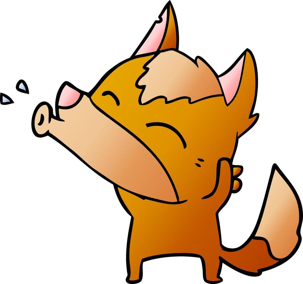 fox cartoon character vector