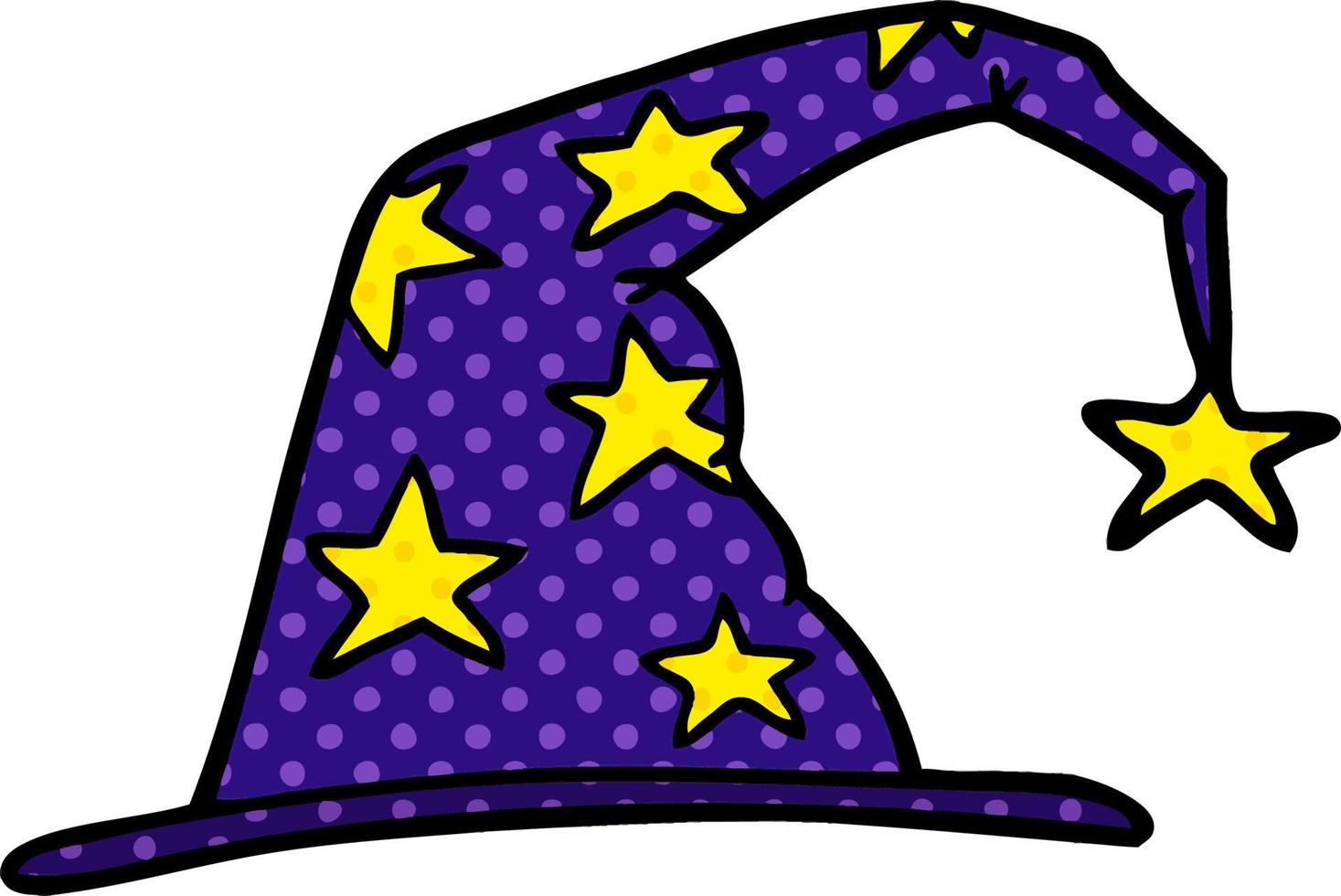 cartoon wizard hat vector