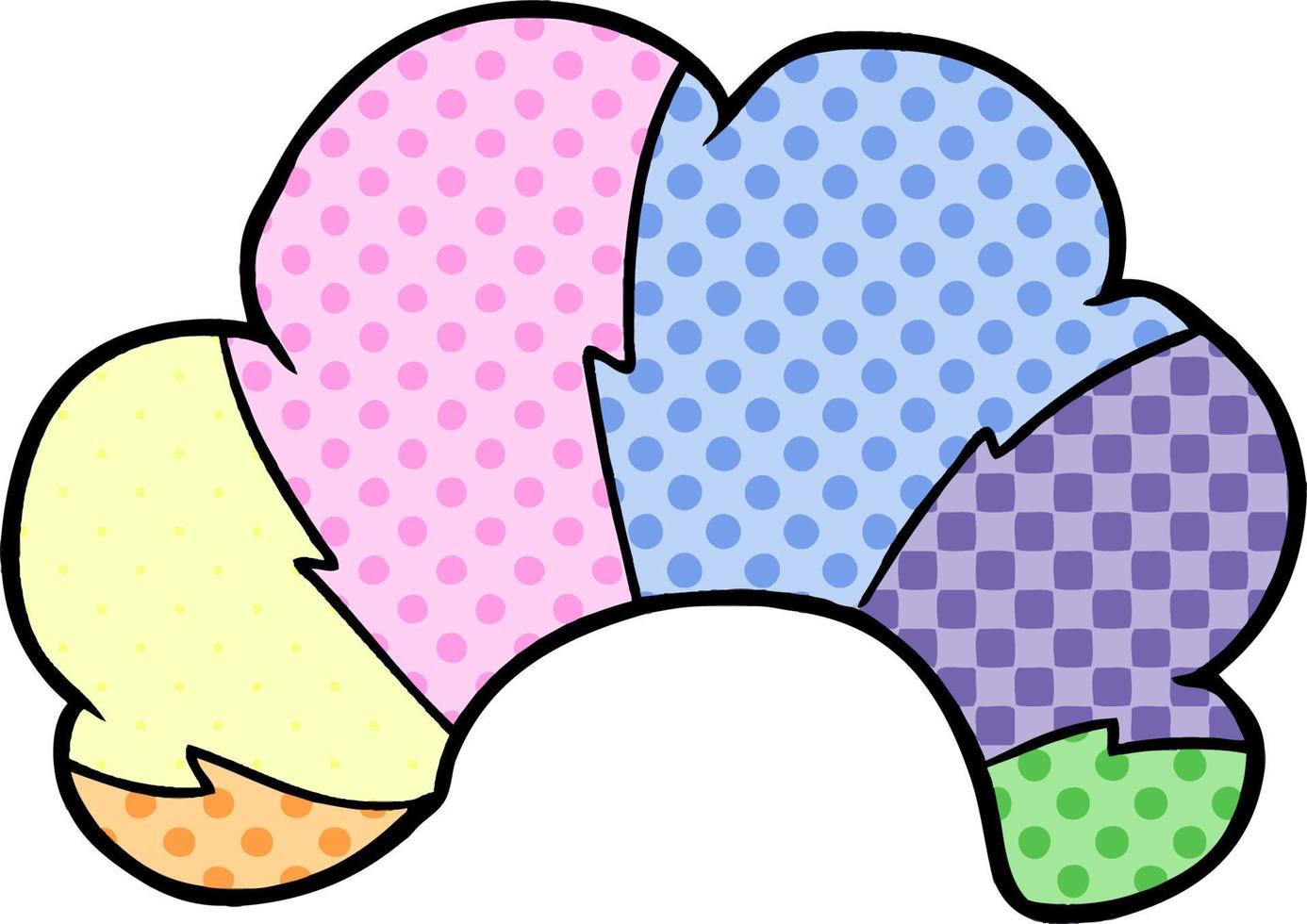 cartoon clown wig vector