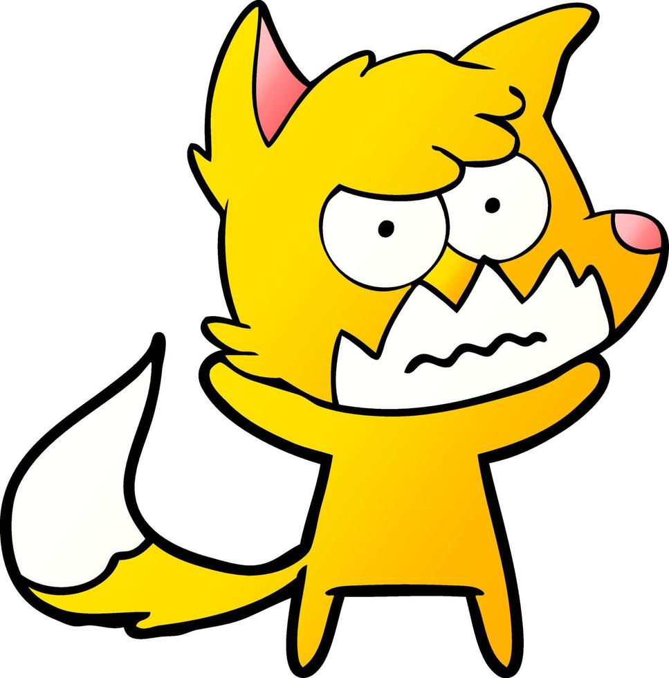 fox cartoon character vector