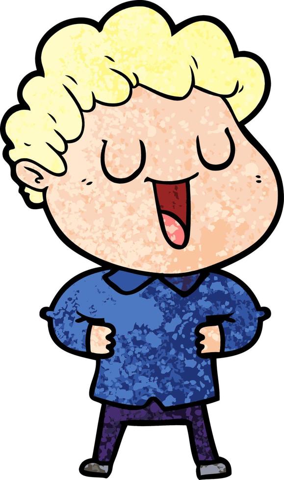 laughing cartoon man vector