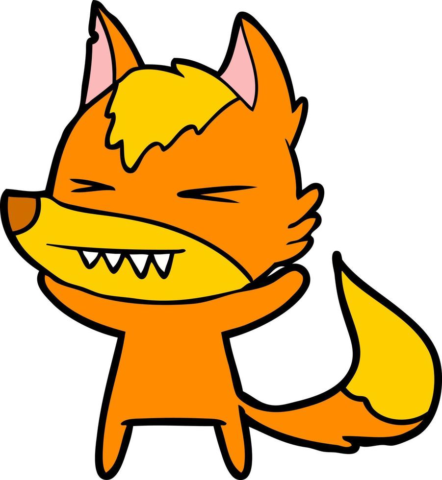 fox cartoon character vector