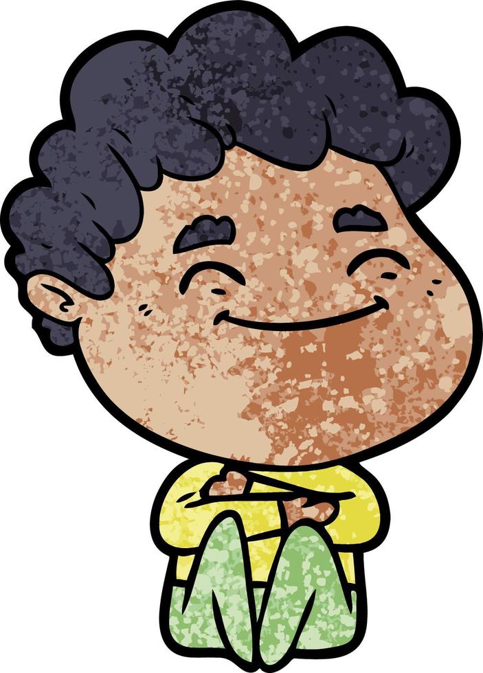 hombre amable de dibujos animados vector