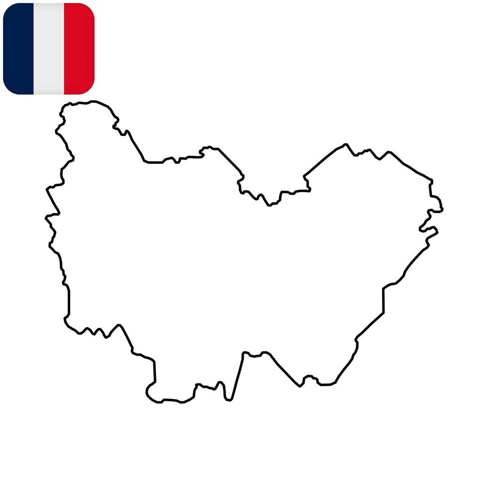 mapa de borgoña franco condado. región de francia. ilustración vectorial vector