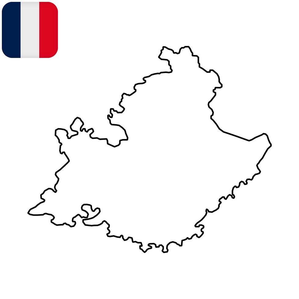 mapa de provence-alpes-cote d'azur. región de francia. ilustración vectorial vector