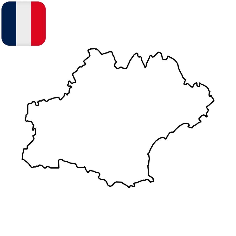 Occitanie Map. Region of France. Vector illustration.