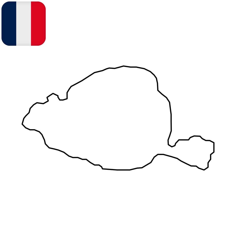 Paris et petite couronne map. Region of France. Vector illustration.