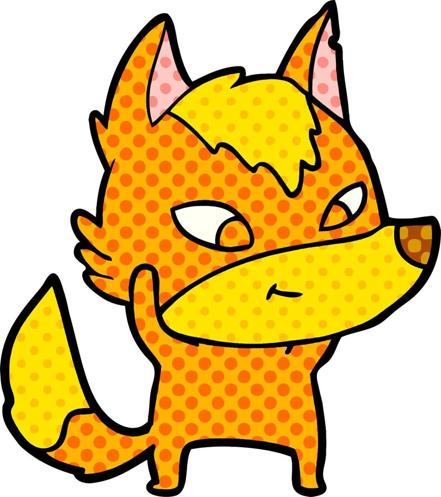 fox cartoon character vector