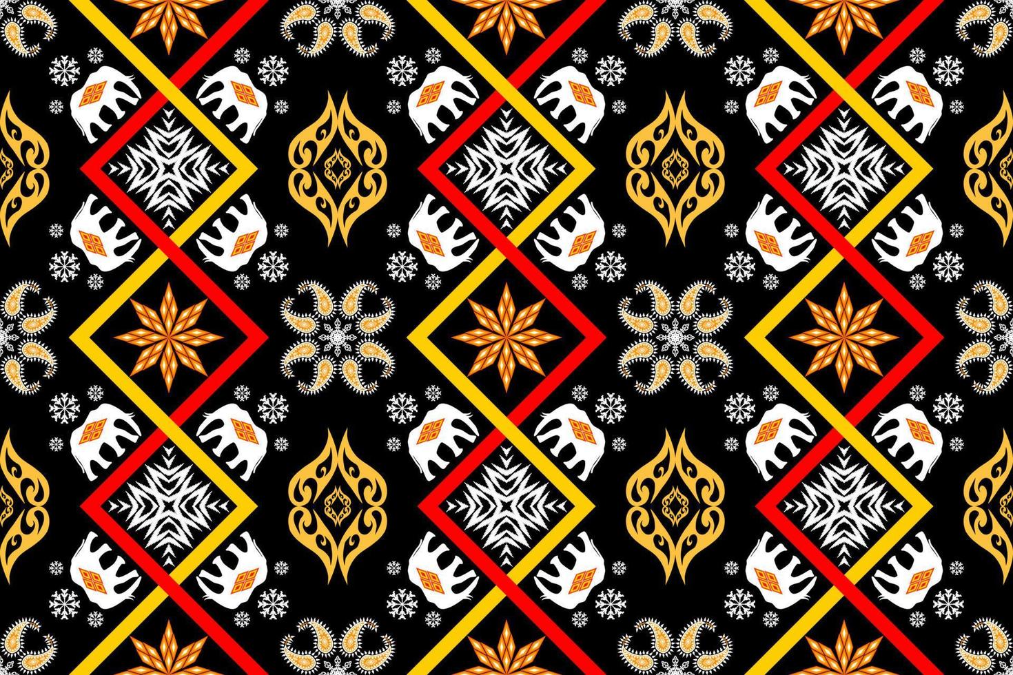 Beautiful embroidery.geometric ethnic oriental pattern traditional .Aztec style,abstract,vector,illustration.design for texture,fabric,clothing,wrapping,fashion,carpet,print. vector