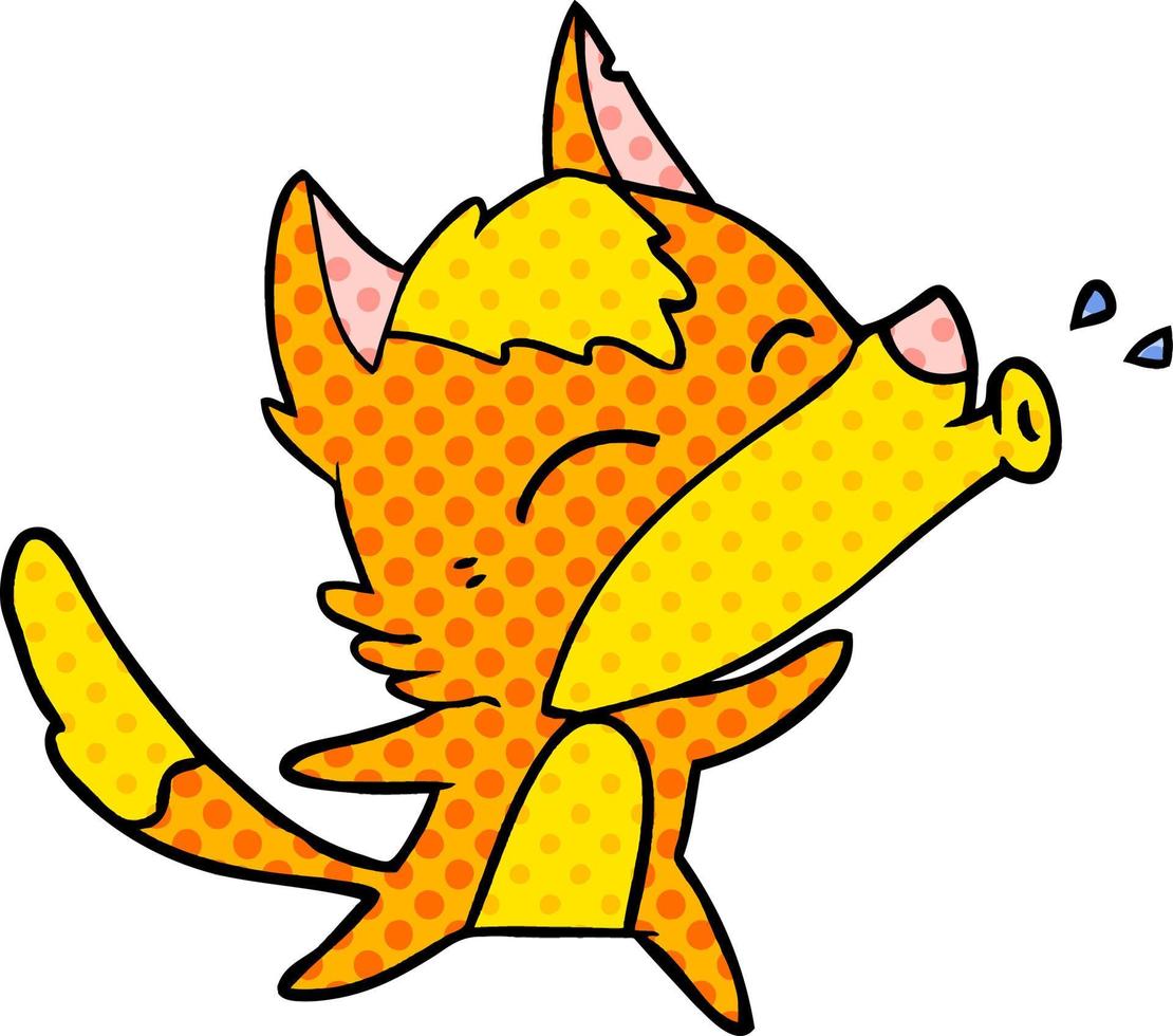 fox cartoon character vector